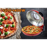 Hausberg 30 Cm 1200 W Pizza Tavası Kırmızı